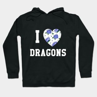 I heart Dragons (light ink) Hoodie